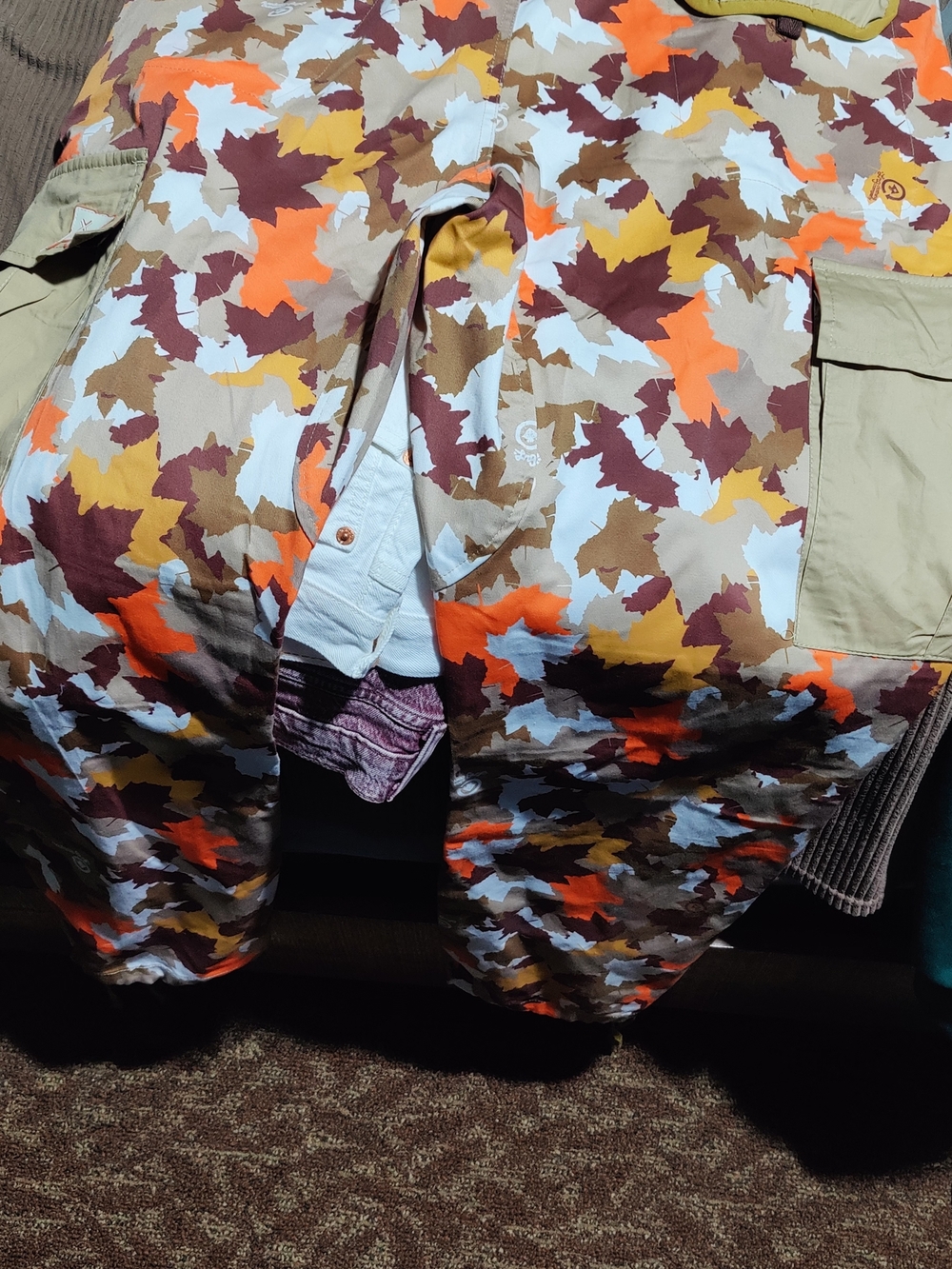 Lrg Men's Cargo Pants Brown Tan Orange Camo - Picture 2 of 8